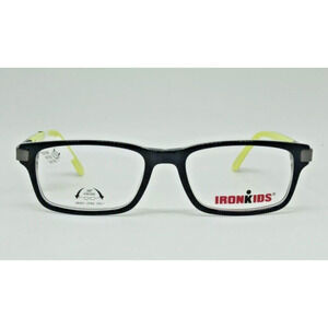 IRON KIDS IKB 901 NVL NAVY YELLOW 180 DEGREE HINGES RX EYEGLASSES 48-16-130